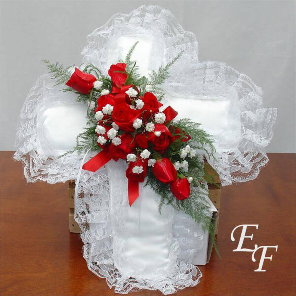 Rose Cross Insert Pillow EF 202-4B