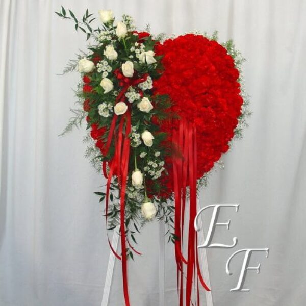 24" Red Carnation Broken Heart EF 218-T2
