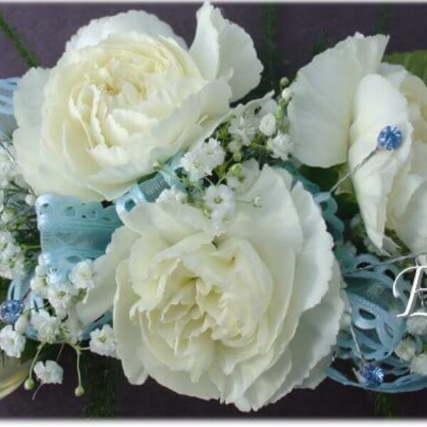 White Miniature Carnation Corsage EF-812