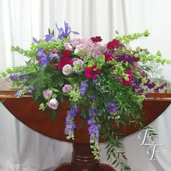 Indigo Garden Casket Spray EF-220