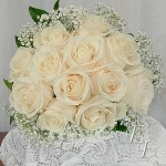 Symmetrical Bouquet with White Roses