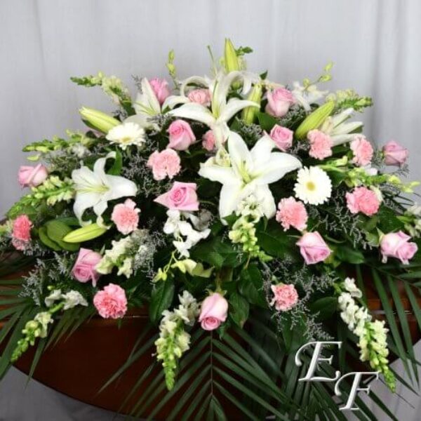 Pink Garden Casket Spray EF-201 A