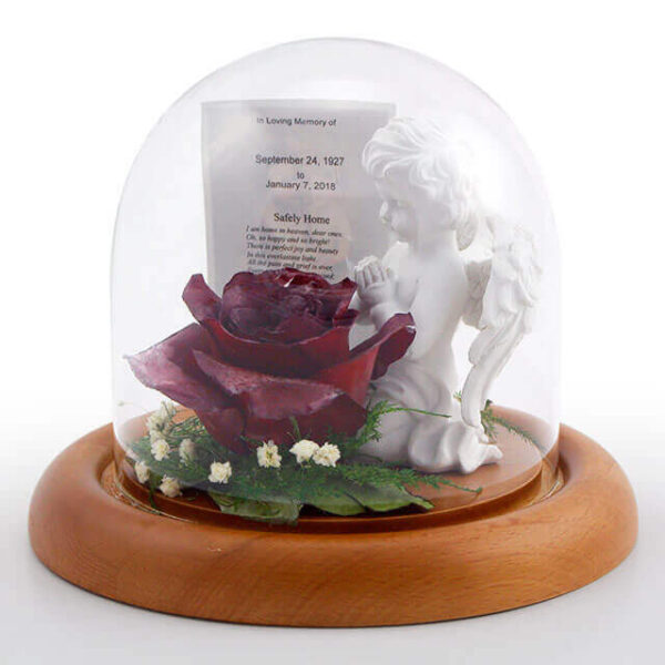 5.5" Dome with Single Flower & Angel EF 1001