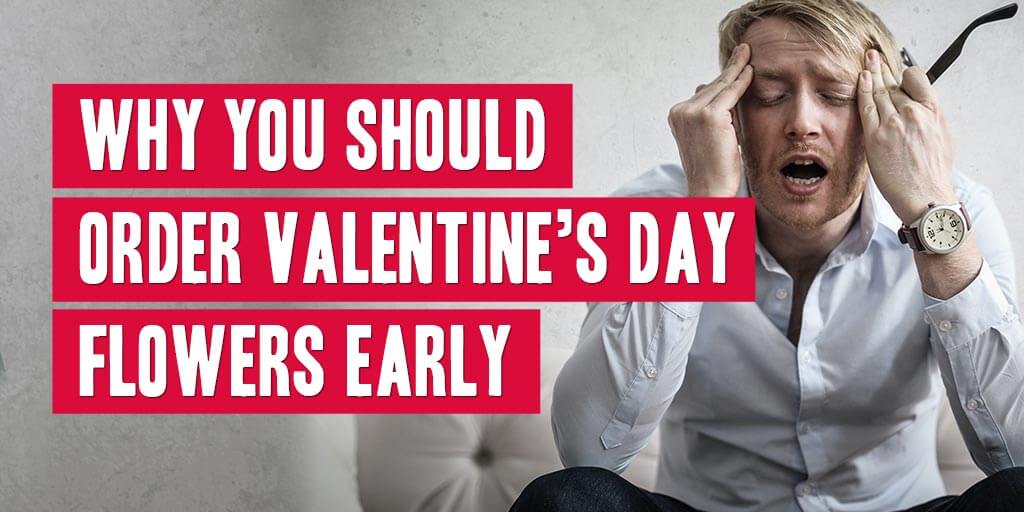 Frustrated man who forgot to order valentine's day flowers.