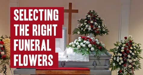 Various types of funeral flower arrangements