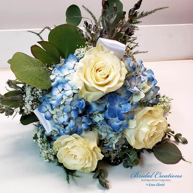 Wedding bouquet arrangement with Hydrangeas