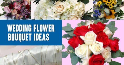 Samples of different types of wedding bouquets