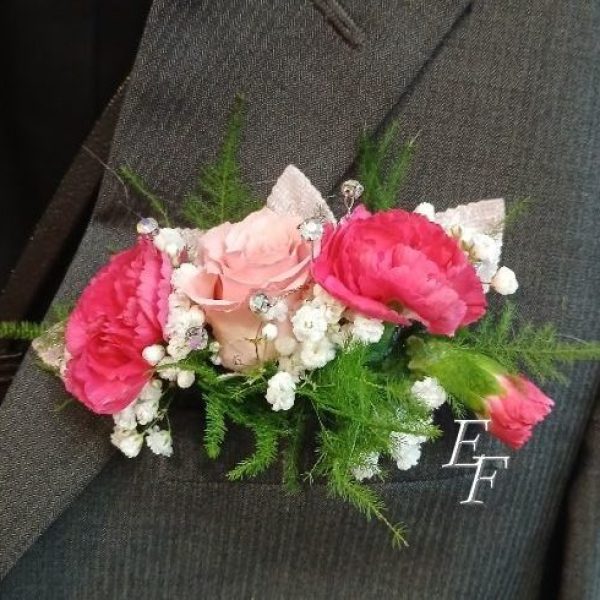 EF 816 B3 Pocket Boutonniere - Shades of Pink