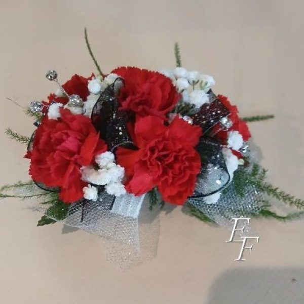 EF 818 Red Mini Carnation Corsage